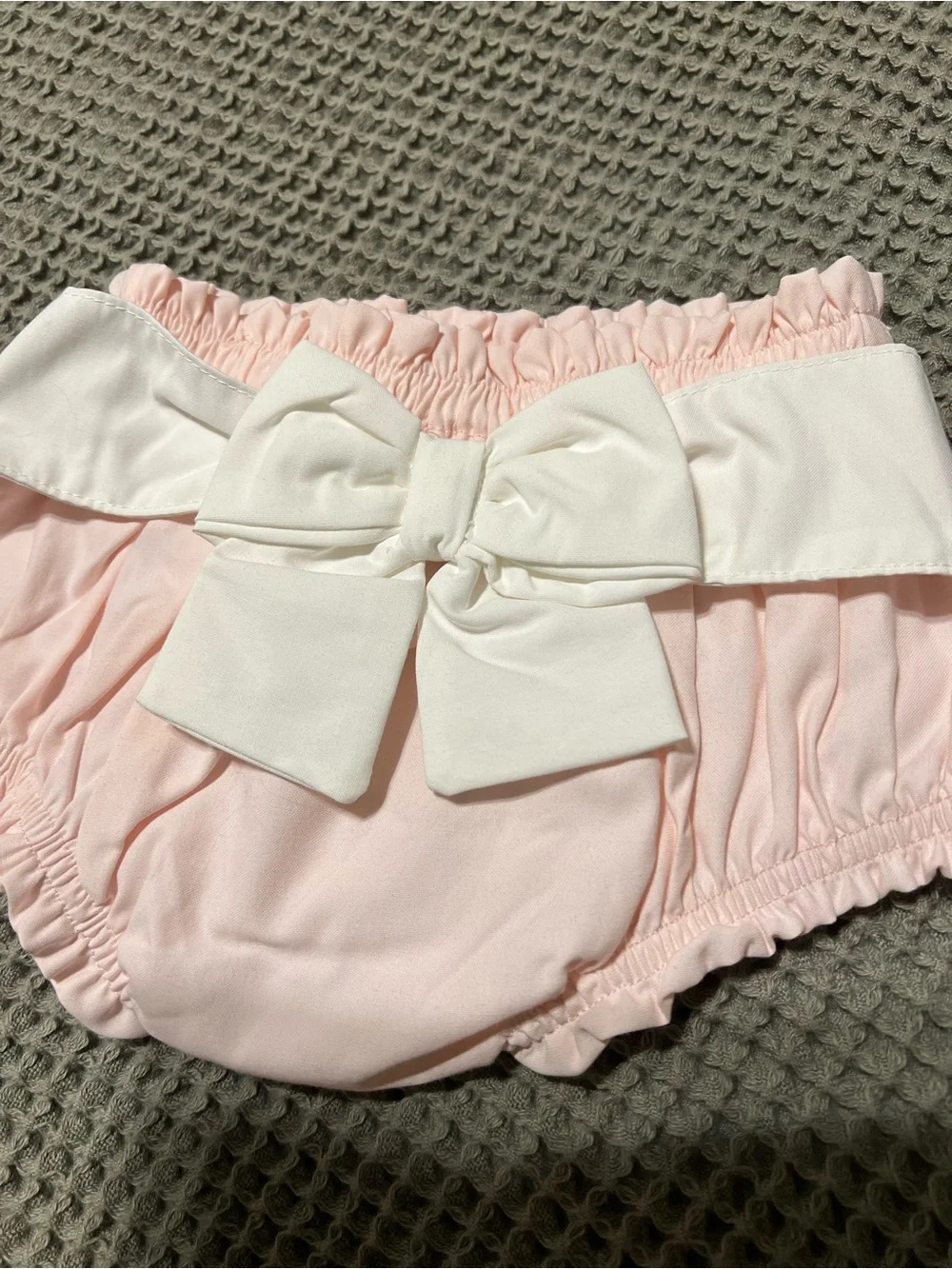 NEW Mud Pie Light Pink Diaper Cover With Bow